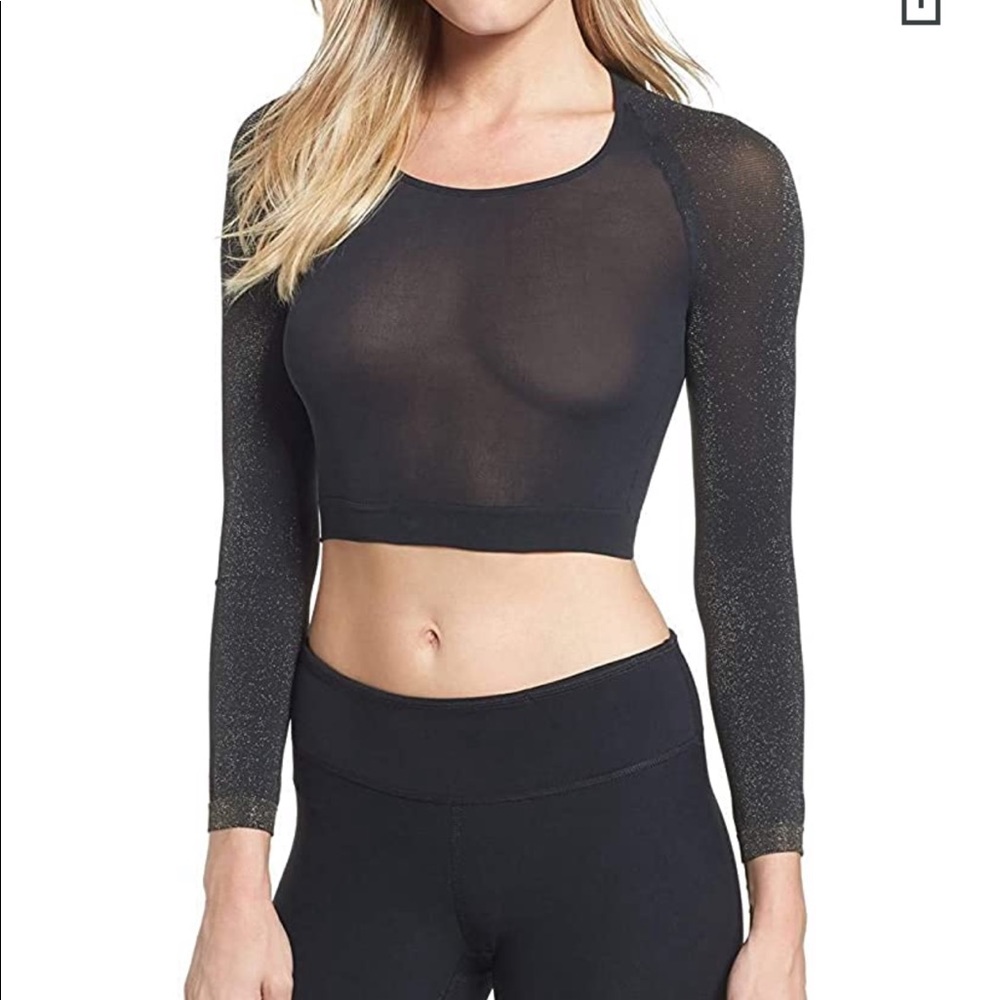 Spanx Arm Tights Layering Piece Gold Shimmer M